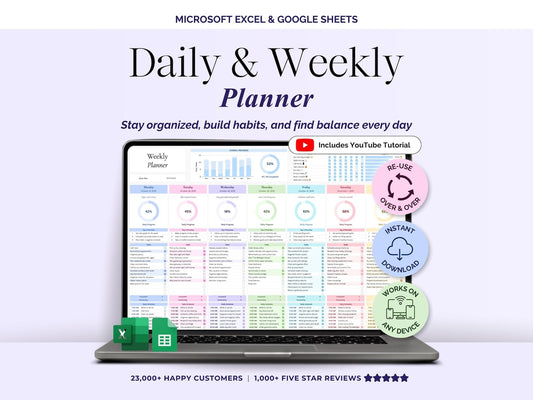 Combo #1 Productivity Pack: Productivity Planner + Task Tracker