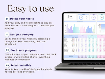 Combo #2 Life Management Pack: Habit Tracker + Goal Tracker + Finance Tracker